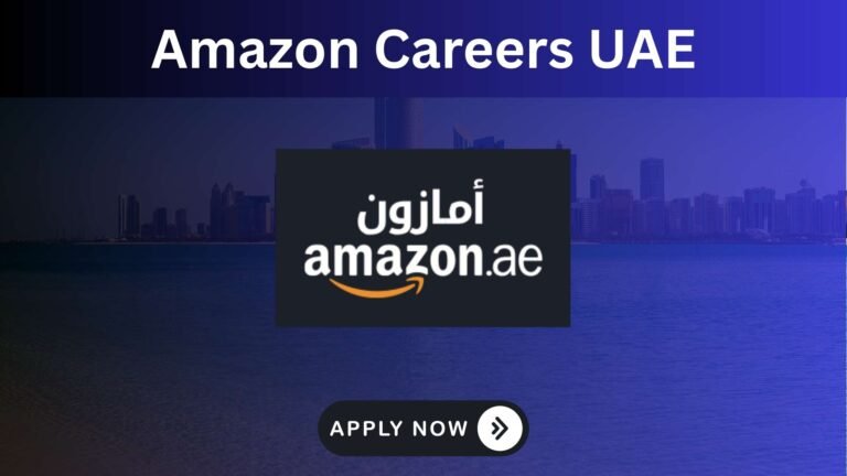 Diverse team of professionals collaborating at an Amazon office in Dubai, representing tech and logistics careers.