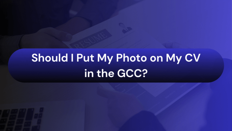 Two CVs compared: with and without a photo, for job applications in the GCC region