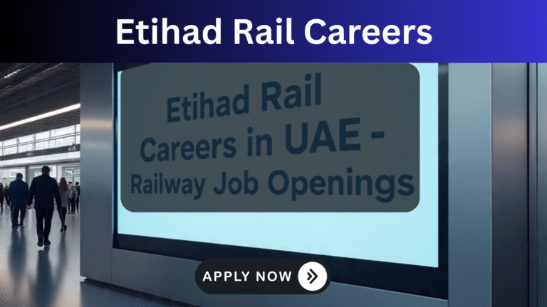Etihad Rail freight train operating in UAE desert, representing railway career opportunities in the national rail network