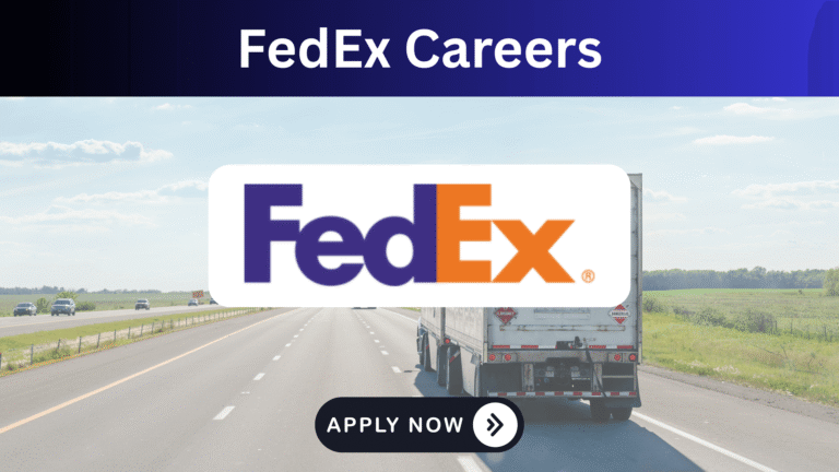 FedEx delivery vehicle in Dubai with the iconic logo, representing logistics and courier career opportunities in UAE