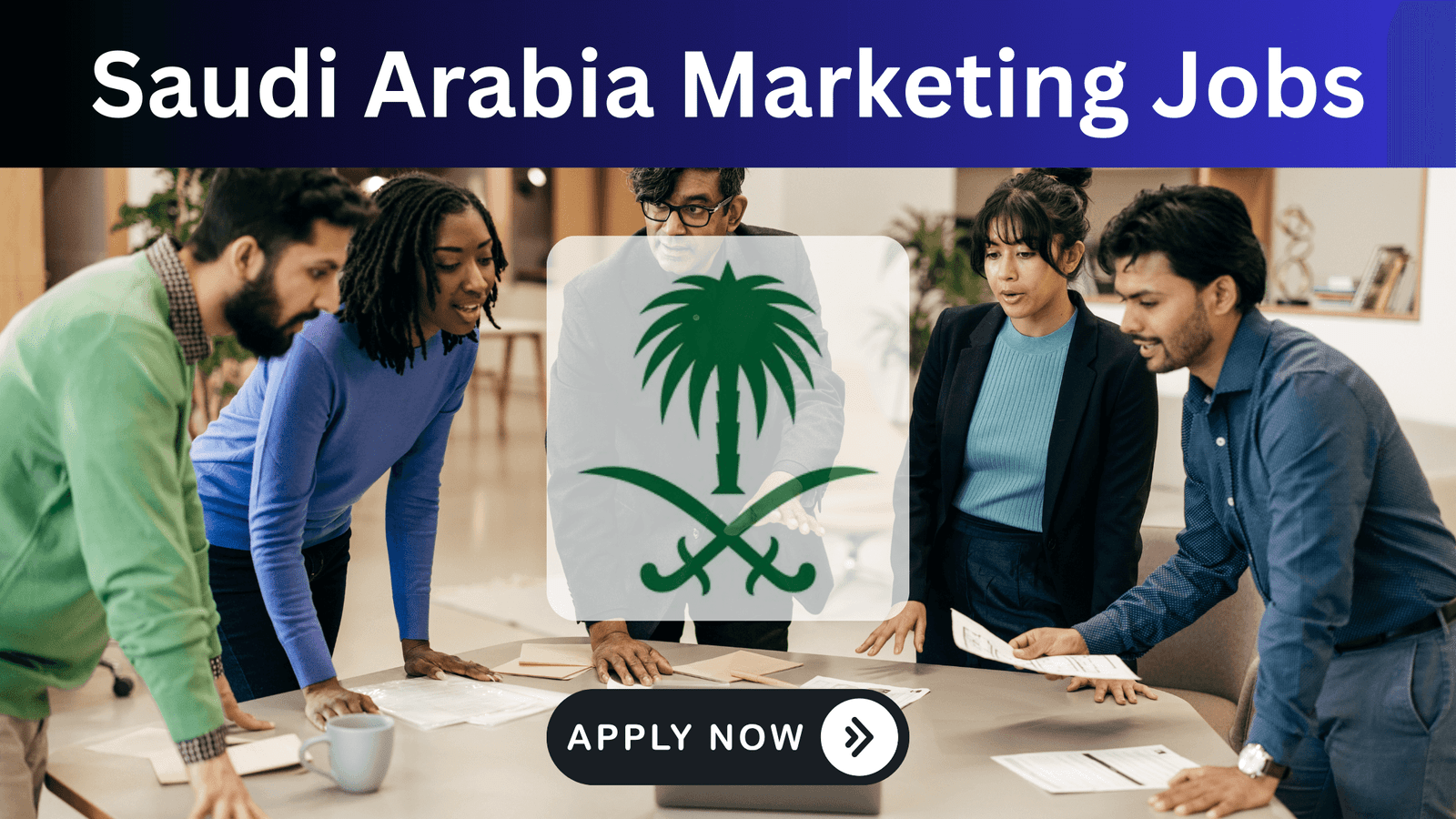 Marketing team in Riyadh office analyzing digital campaign data, representing growing marketing opportunities in Saudi Arabia