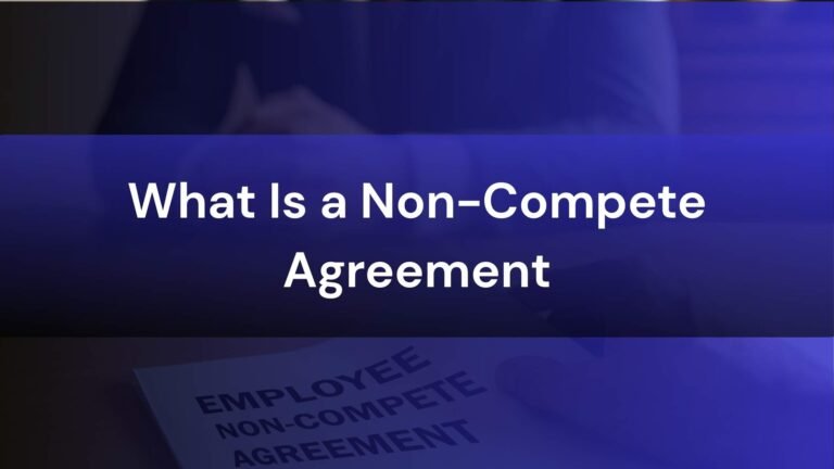 Non-compete agreement document signed by employee