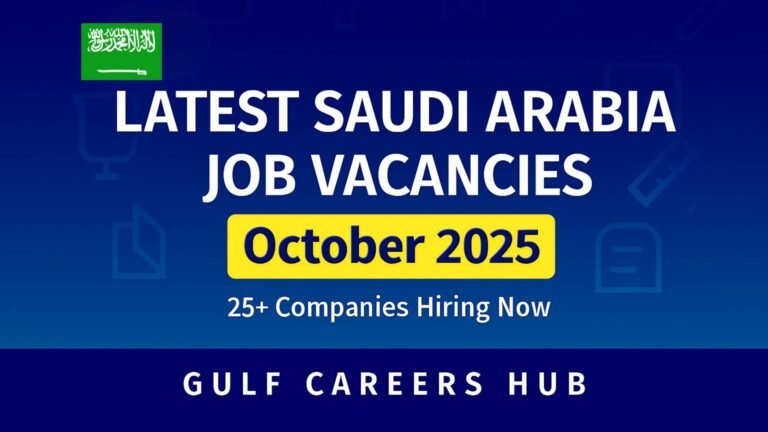 Explore 25+ hot Saudi Arabia job vacancies for October 2025.