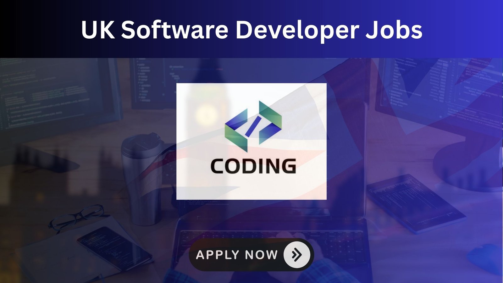 Software developer coding in London office – UK tech jobs