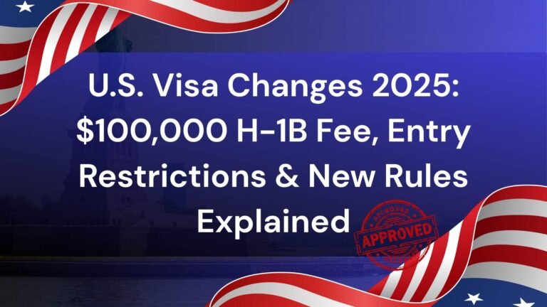 U.S. visa changes 2025 H-1B fee and new restrictions explained