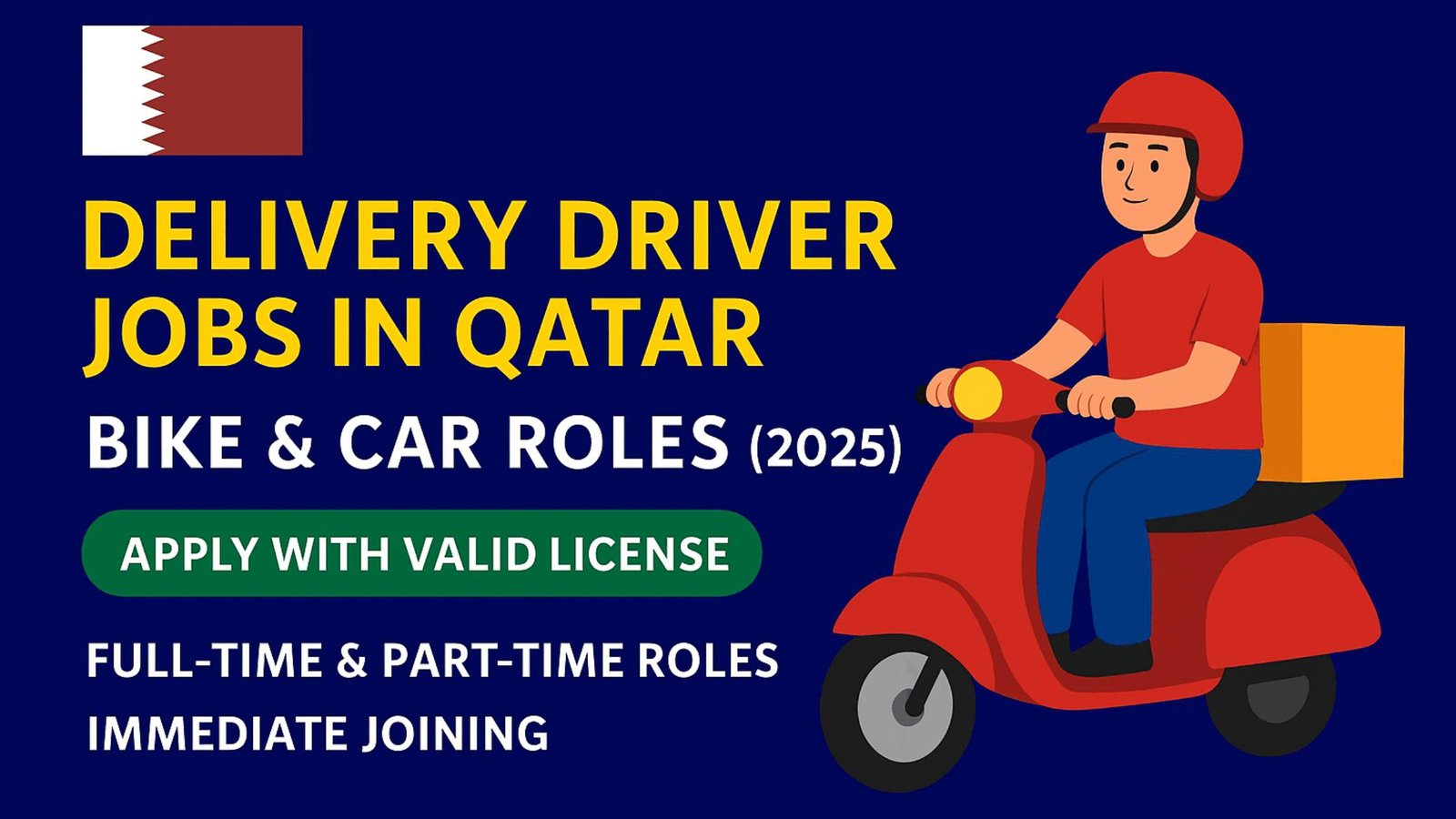 Delivery Driver Jobs in Qatar – Bike & Car Roles (2025)