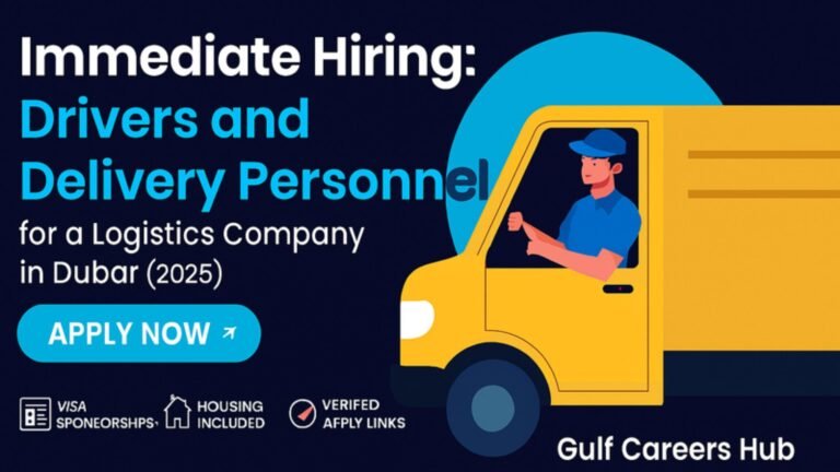 Driver & Delivery Jobs in Dubai – Immediate Hiring (2025)