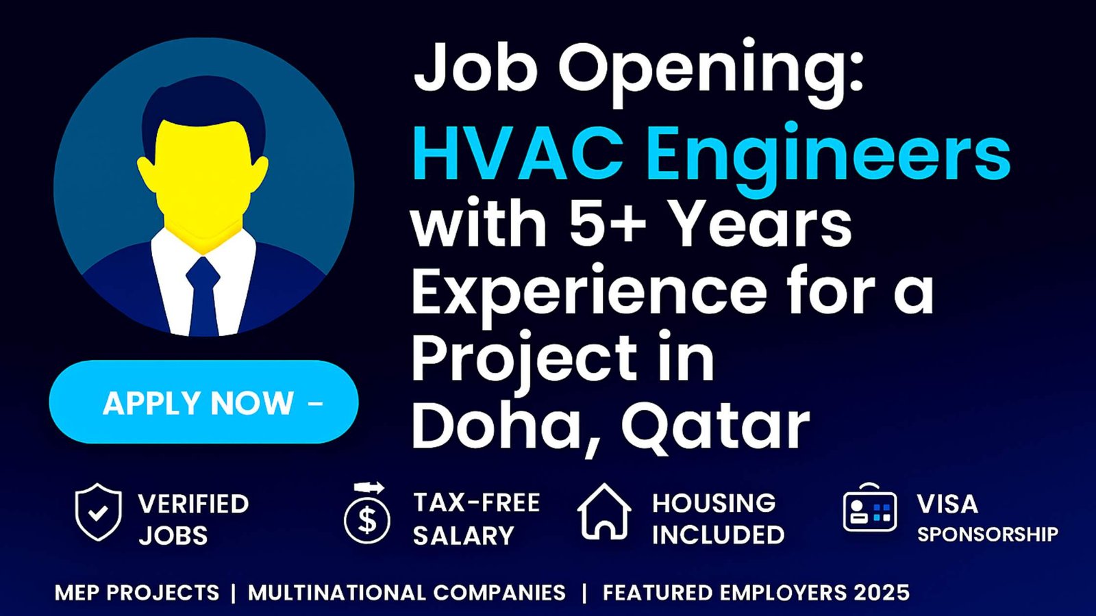 Job Opening: HVAC Engineers with 5+ Years Experience for a Project in Doha, Qatar (2025)
