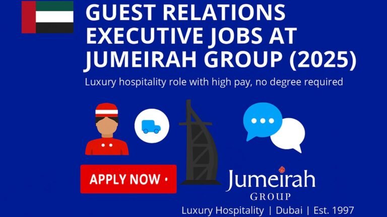 Jumeirah guest relations job Dubai 2025