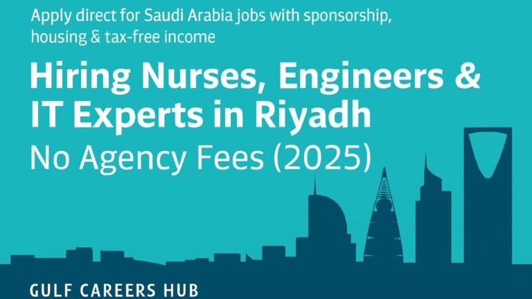 Hiring Nurses, Engineers & IT Experts in Riyadh — No Agency Fees (2025)