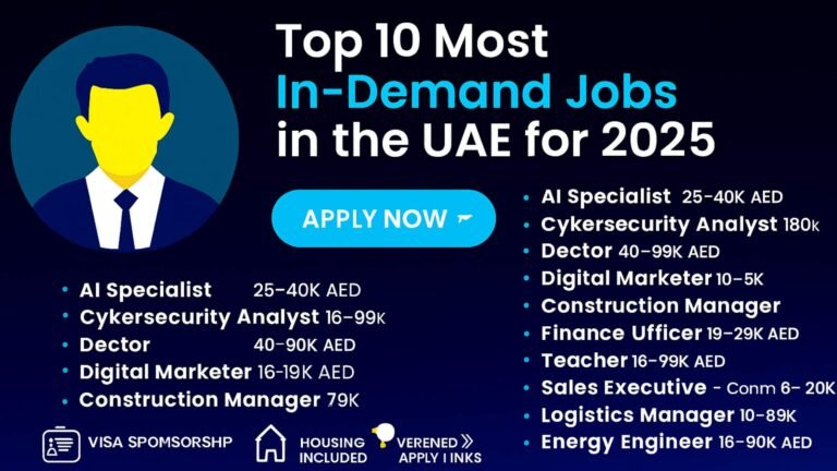 Top 10 Most In-Demand Jobs in UAE for 2025 – Salaries & Apply Links