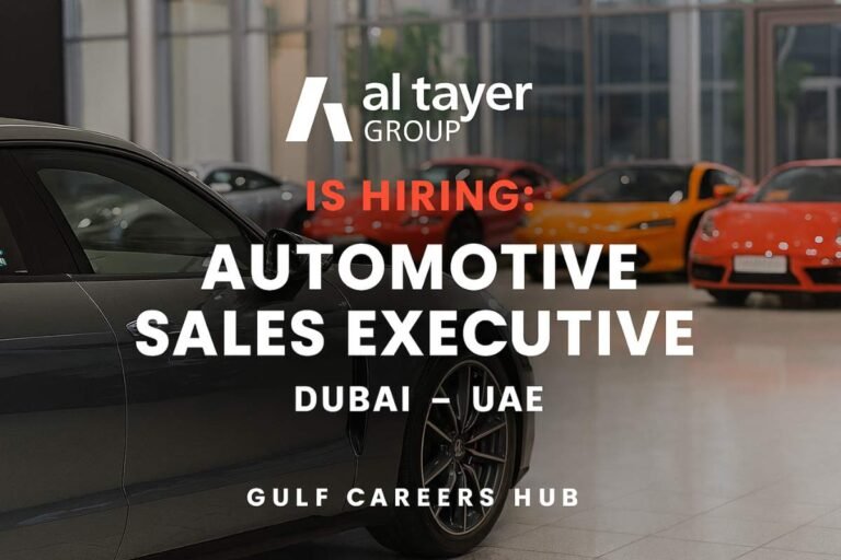 Al Tayer Group Hiring Automotive Sales Executive – Dubai
