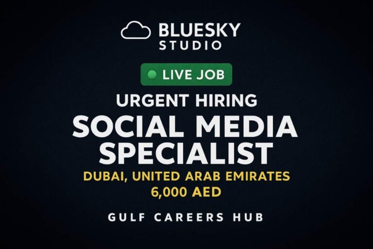 Social Media Specialist Job – BlueSky Studio Dubai
