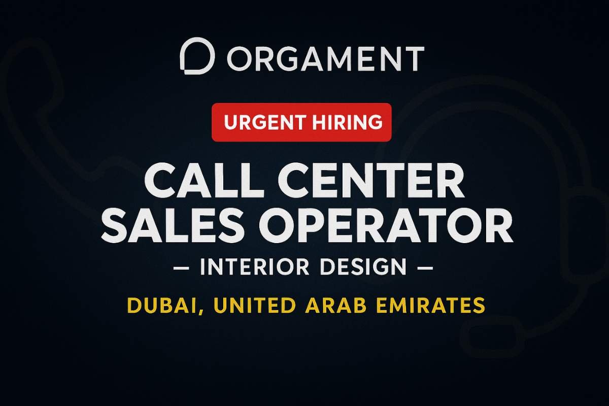 Call Center Sales Operator Job – Orgament Dubai