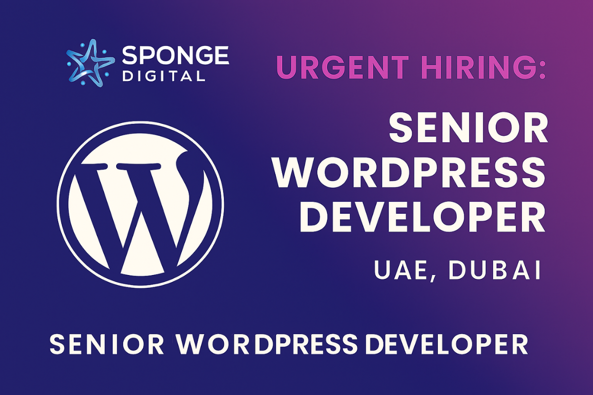 Sponge Digital Hiring Senior WordPress Developer – Remote