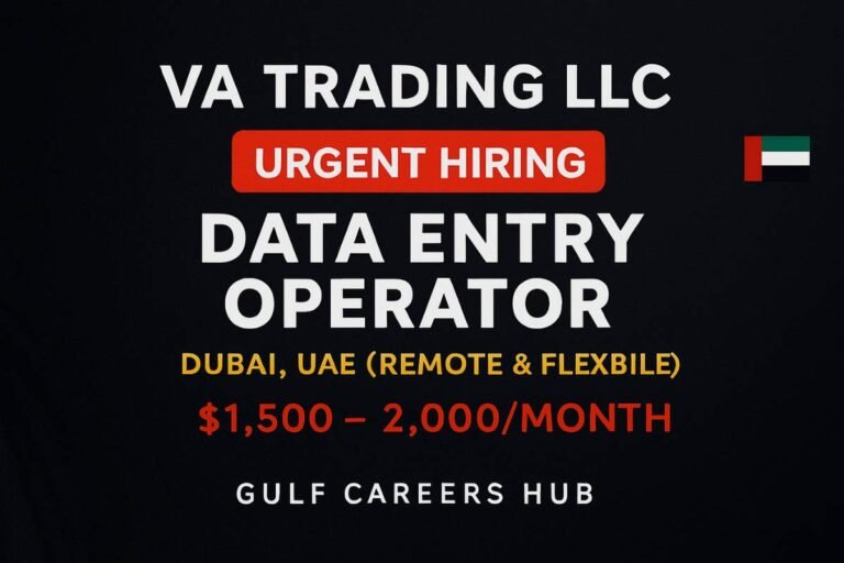 Remote Data Entry Operator Job – VA Trading LLC Dubai