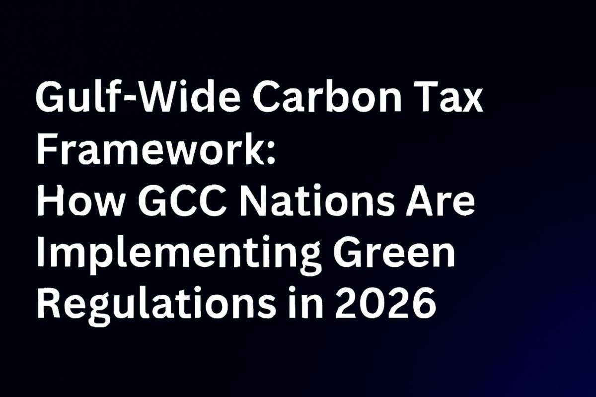 GCC Carbon Tax Framework 2026 | Green Regulations Across the Gulf