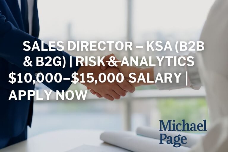 Sales Director – KSA (B2B & B2G) | Risk & Analytics MNC