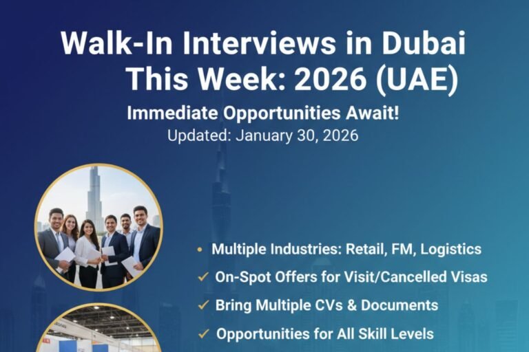 Walk-In Interviews in Dubai This Week (Updated Daily)