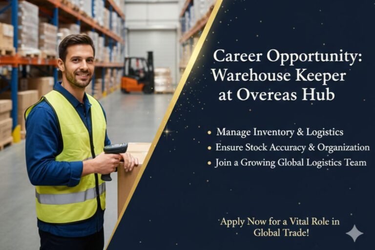 Warehouse Keeper Job in Dubai - Overseas Hub (Logistics Experience Required)