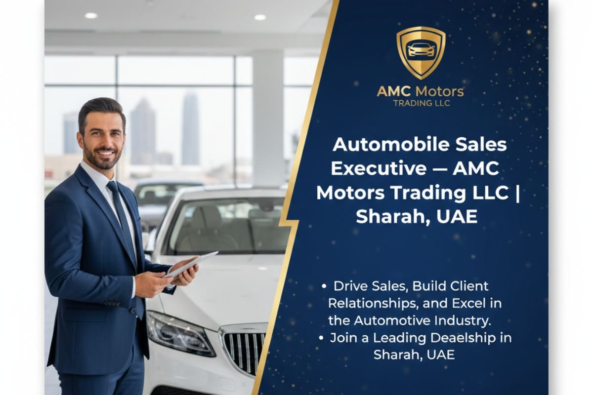 Automobile Sales Executive – AMC Motors | Sharjah