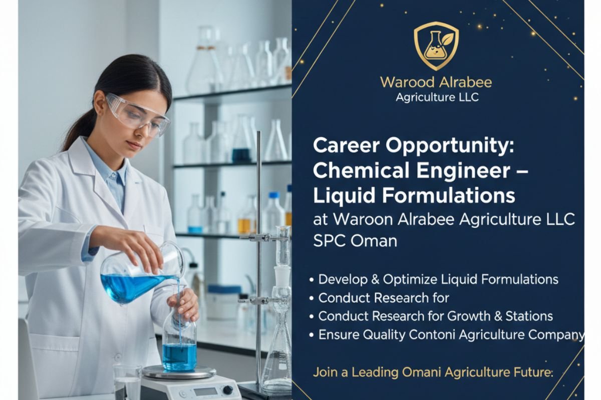 Chemical Engineer Job in Oman – Liquid Formulations (Agriculture)