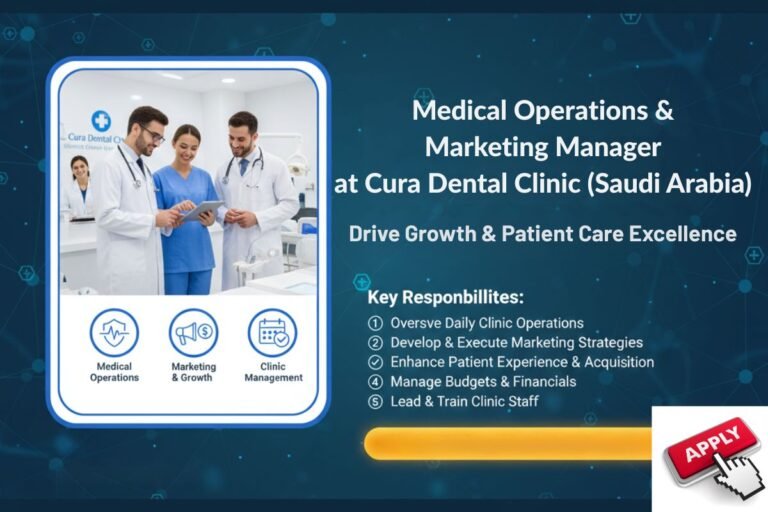 Medical Operations & Marketing Manager Job (Saudi Arabia)