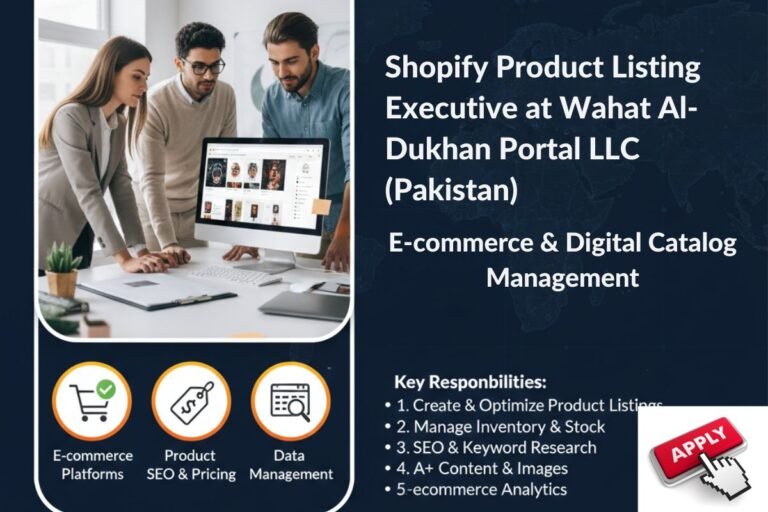 Remote Shopify Product Listing Job in Pakistan