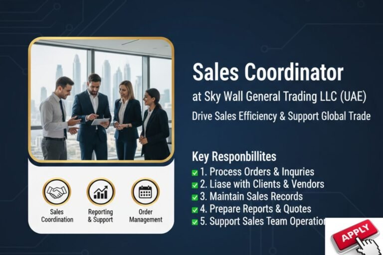 Sales Coordinator Jobs in Dubai - (UAE)