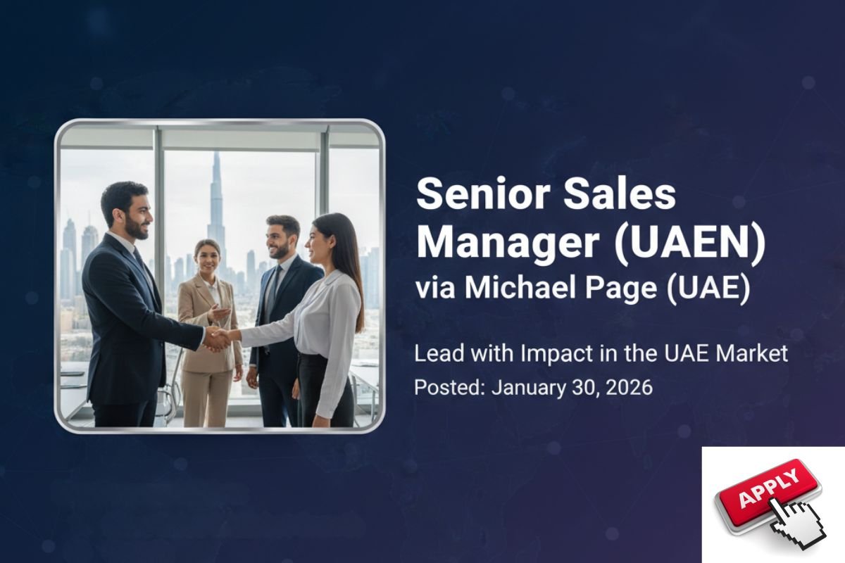 Senior Sales Manager Job for UAE Nationals