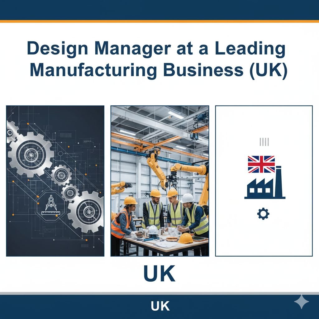 Design Manager Job in Sheffield - Manufacturing Leadership (£54k-£63k)