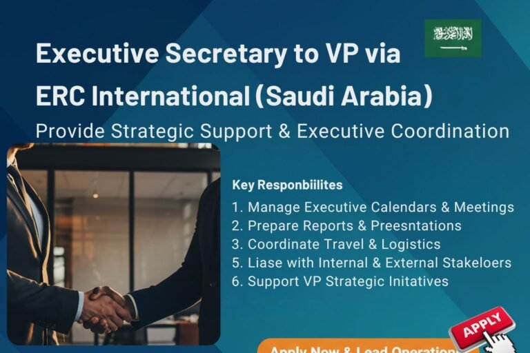 Executive Secretary Job in Riyadh - Saudi Arabia