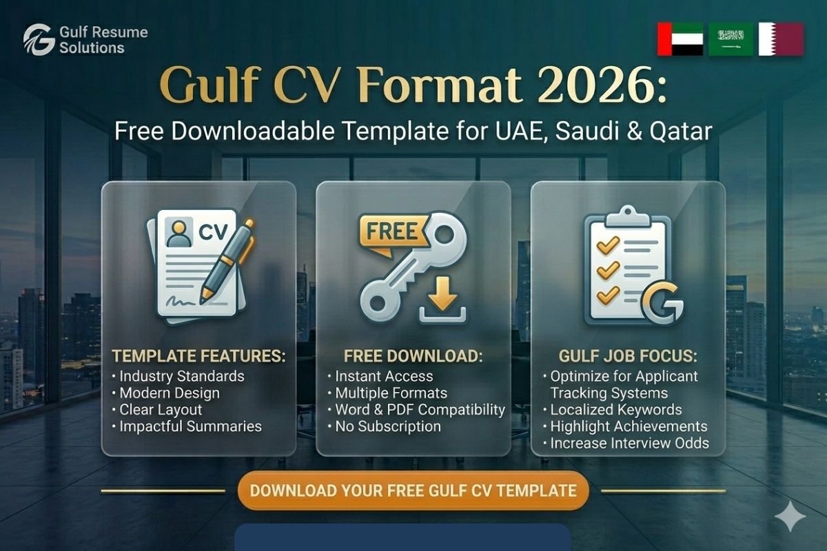 Gulf CV Format 2026: Free Template for UAE, Saudi & Qatar Jobs