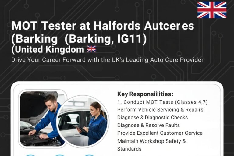 MOT Tester Job in Barking - UK