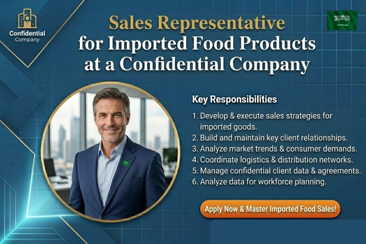 Sales Representative Jobs in Jeddah - Imported Food Products