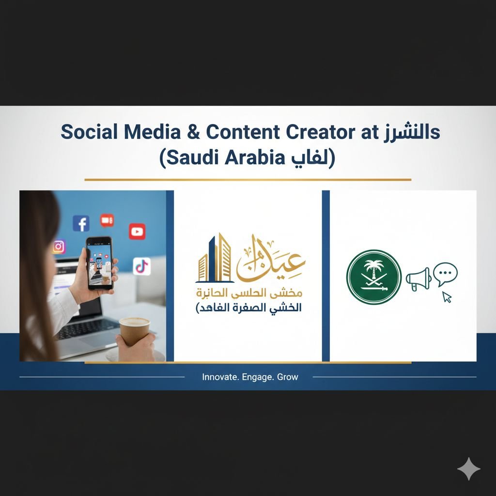 Social Media Content Creator Job in Jeddah - Part Time, Hybrid