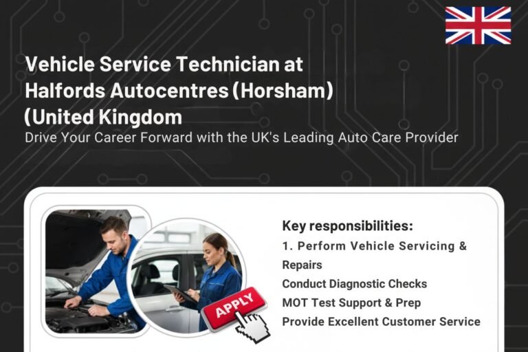 Vehicle Service Technician Job in Horsham - UK