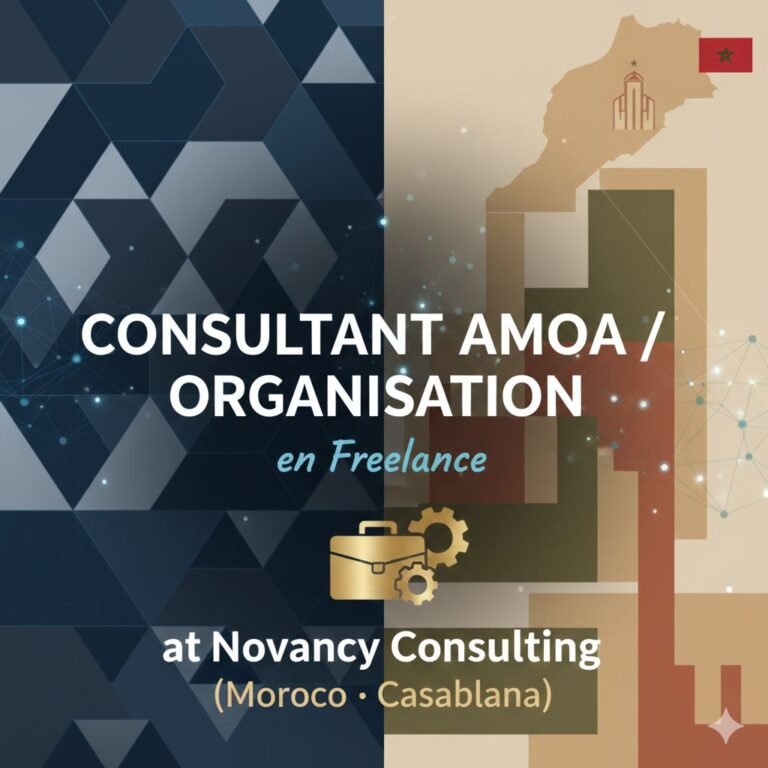 Consultant AMOA Freelance Casablanca - Mission 3 mois - Novancy Consulting