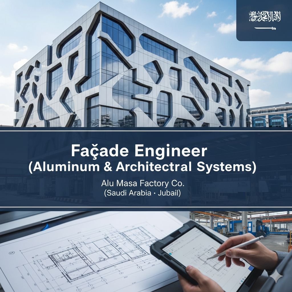 Façade Engineer Job in Jubail - Aluminium & Architectural Systems