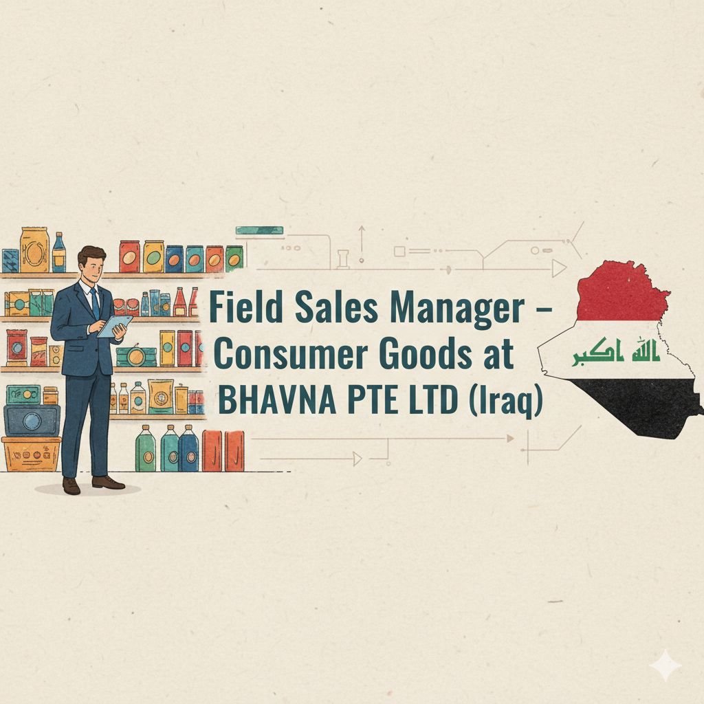 Field Sales Manager Job in Iraq - FMCG, Baghdad (BHAVNA PTE LTD)