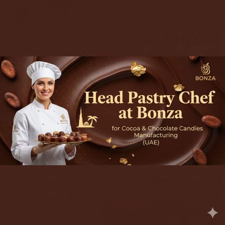 Head Pastry Chef Jobs in Dubai - 3 Openings (Confectionery Manufacturing)