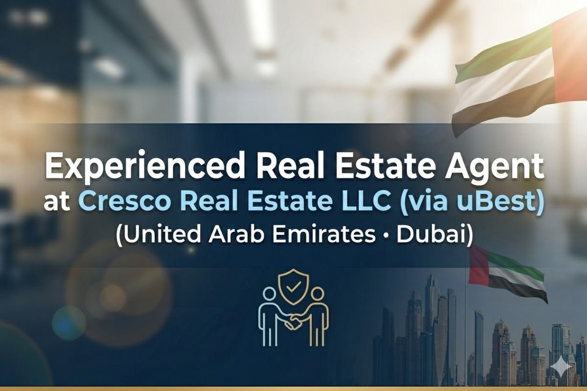Real Estate Agent Job in Dubai - Secondary Market, 60-70% Commission