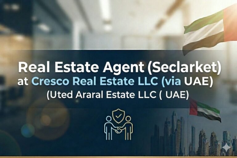 Real Estate Agent Job in Dubai - Secondary Market