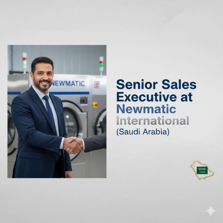 Senior Sales Executive Job in Riyadh - Laundry Equipment (SAR 8k-10k)