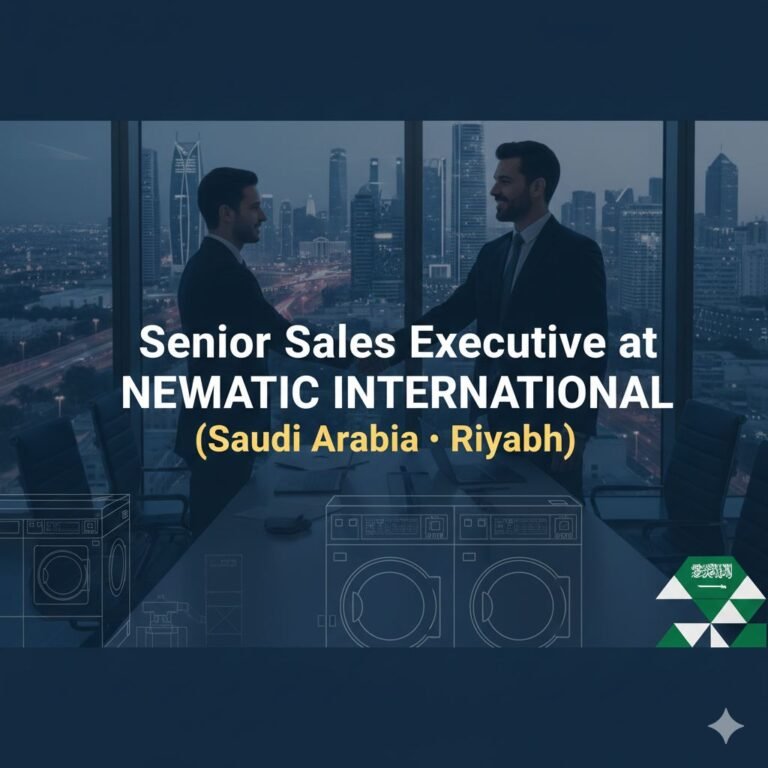 Senior Sales Executive Job in Riyadh - Laundry Equipment (SAR 8k-10k)